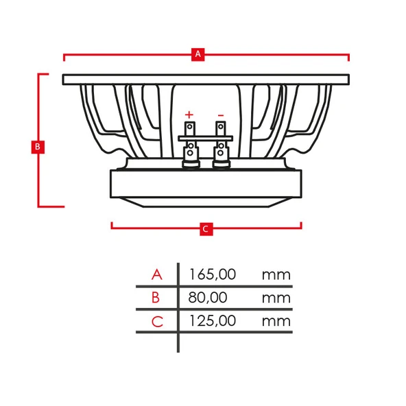 Dynamat Azap 16 Midrange 16 Cm 150W RMS  2 ADET - Resim 4