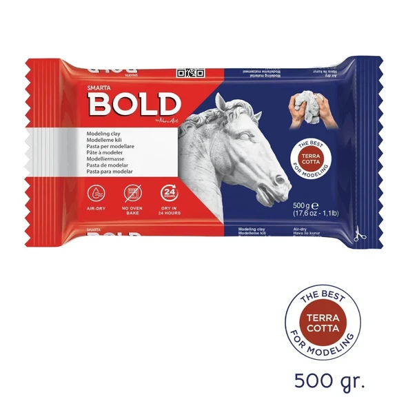Smarta Bold Modeling Clay 500gr Hava İle Kuruyan Seramik Kili Terracotta / ürün görseli 1