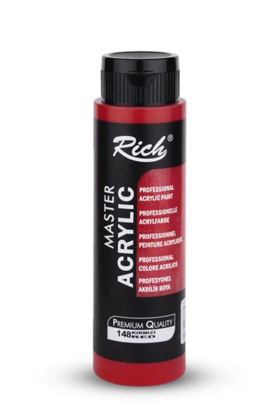 Rich Master Akrilik Boya 500 ml Kirmizi ürün görseli 1