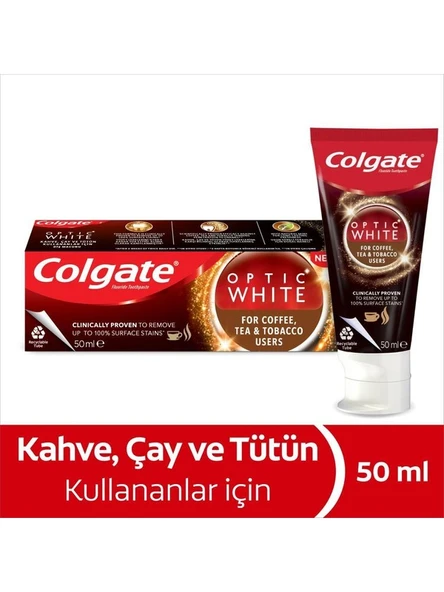 Colgate Optic White Kahve, Çay ve Tütün Kullanıcıları Için Diş Macunu 50 ml ürün görseli 1