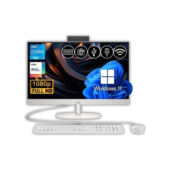HP ProOne 240 G10 884Q1EA16 i5-1335U 16 GB 256 GB SSD 23.8" W11P All In One Bilgisayar ürün görseli 1