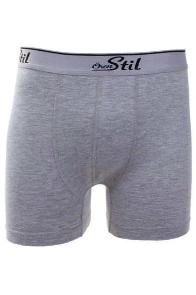 Ören Stil 44-8032 Gri 3'lü Paket Erkek Pamuklu Likralı Boxer ürün görseli 1