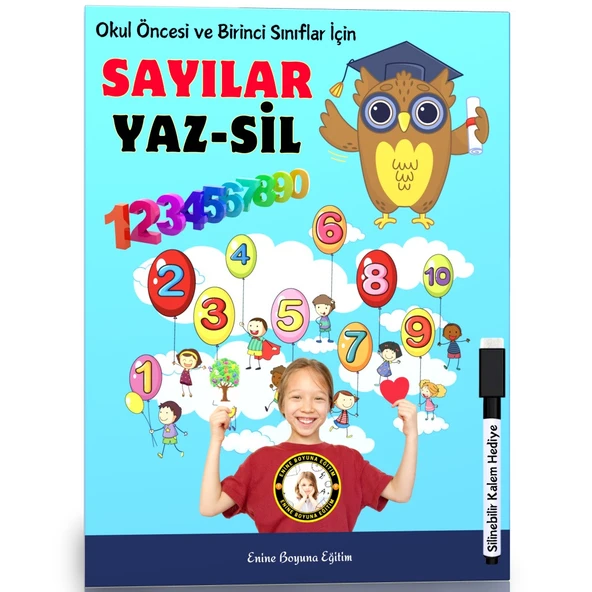 Okul Öncesi ve Birinci Sınıflar İçin Sayılar YAZ-SİL Kitabı ürün görseli 1