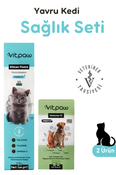 Vitpaw Kitten Paste + Immune C+ Bağışıklık & Gelişim Destek Paketi ürün görseli 1
