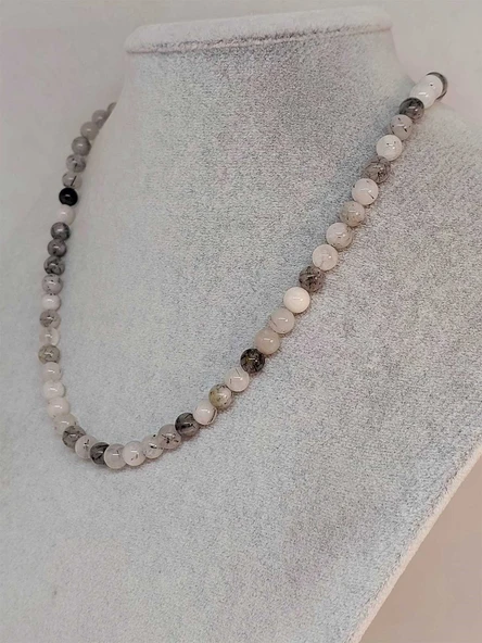 Beril / Rutil Kuvars Taşı Kolye 6mm - Resim 2
