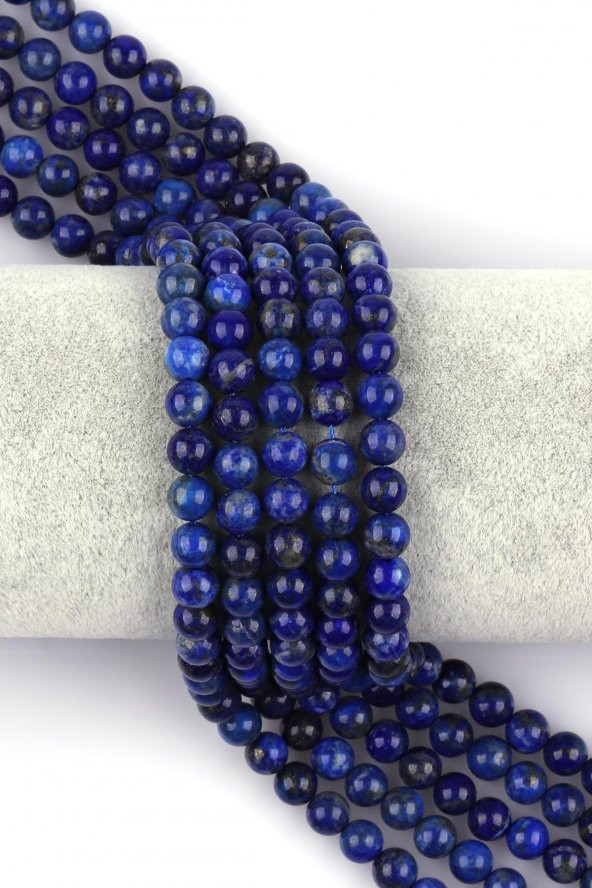 Lapis Lazuli ( AA Kalite ) Doğal Taş Dizi 6 mm Küre Kesim ürün görseli 1