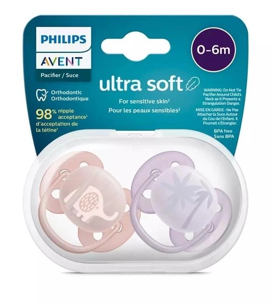 Nessiworld Philips Avent Ultra Yumuşak Emzik 0-6 Ay Kız ürün görseli 1