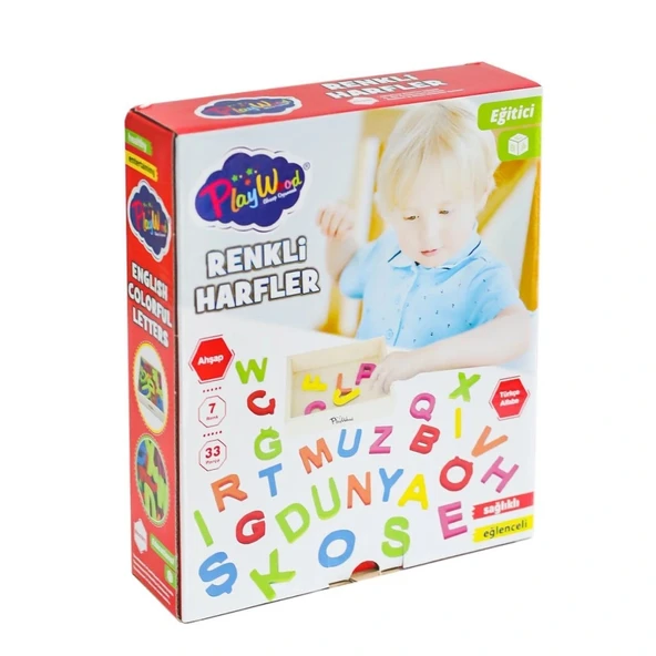 Nessiworld ONY-402 Ahşap Renkli Harfler 33 Parça -Onyıl Oyuncak ürün görseli 1