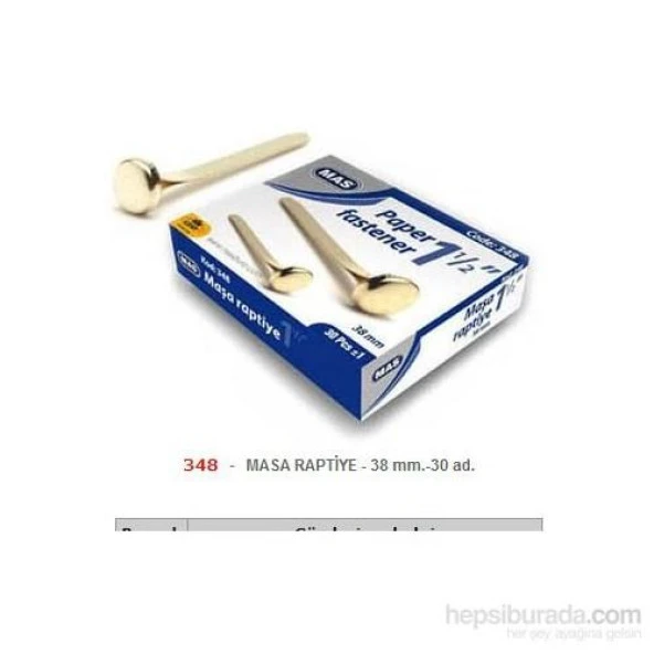 MAS MASA RAPTIYE 38mm.(NO:9) 1 KUTU (348) ürün görseli 1