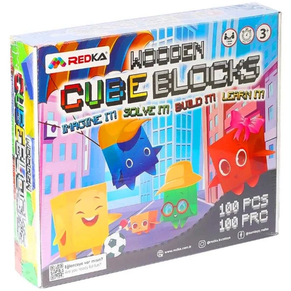 Redka Wooden Cube Block Zeka Akıl Oyunları ürün görseli 1
