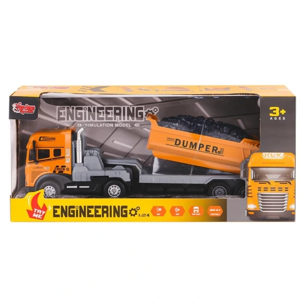 Nessiworld KLX800-241-42-43-44 Işıklı Müzikli İnşaat Tırı 1:24 -Vardem Oyuncak ürün görseli 1