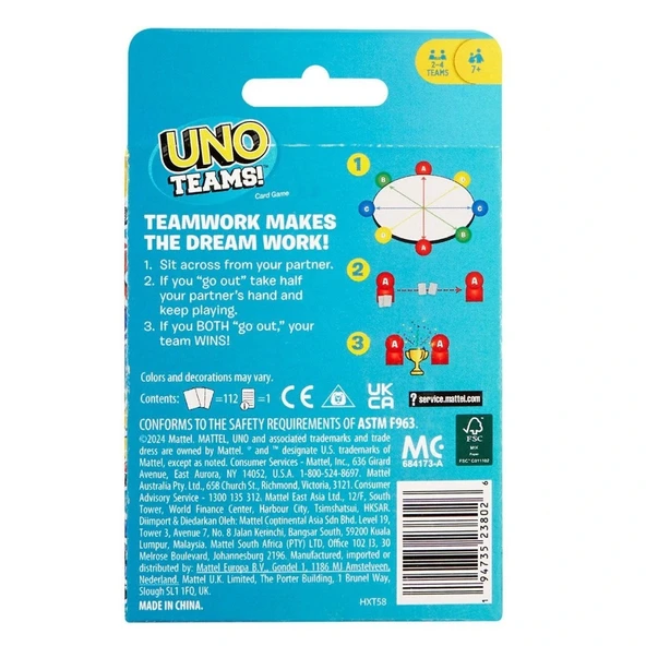 Nessiworld HXT58 UNO Teams Kartlar - Resim 5