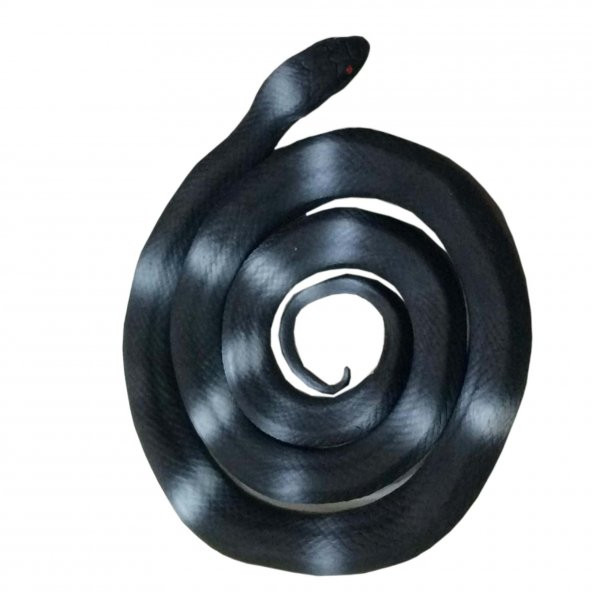 SİYAH KARA YILAN PLASTİK YILAN 70 CM ürün görseli 1