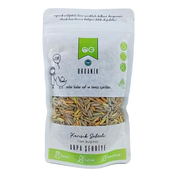 Nessiworld OG Natural Organik Karışık Sebzeli Tam Buğday Arpa Şehriye 250 Gr ürün görseli 1