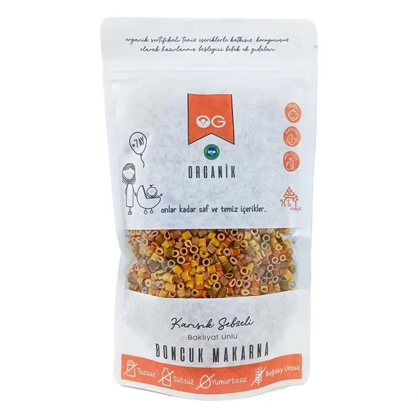 Nessiworld OG Natural Organik Karışık Sebzeli Bakliyat Unlu Boncuk Makarna 200 Gr ürün görseli 1