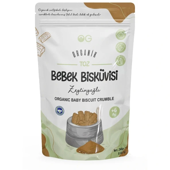 Nessiworld OG Natural Organik Toz Bebek Bisküvisi 240 Gr 6+ Ay ürün görseli 1