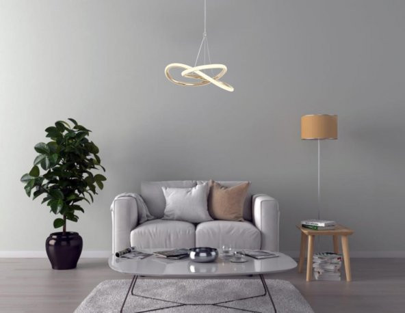 Eray Aydınlatma 9192-1 Sarı Tekli Led Avize - Resim 2