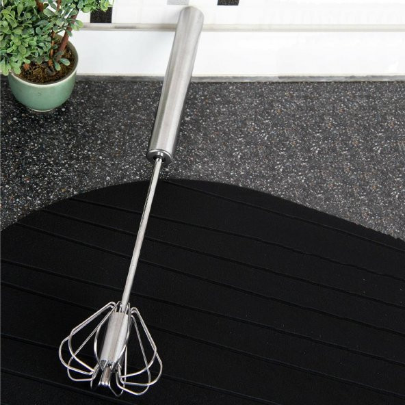 Hometarz Basmalı Çırpıcı Karıştırıcı Otomatik İnox Çelik 31 CM ürün görseli 1