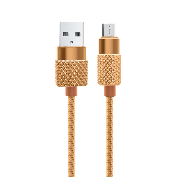 Powermaster 2372 Micro USB Metal Şarj ve Data Kablosu 1mt 3A - Resim 2