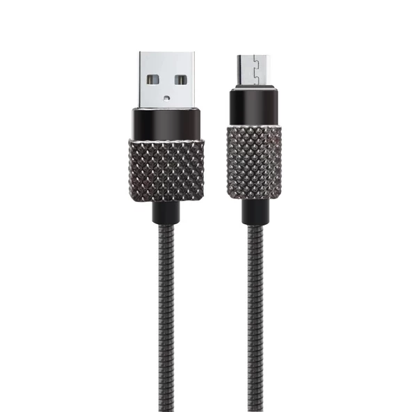 Powermaster 2372 Micro USB Metal Şarj ve Data Kablosu 1mt 3A - Resim 3