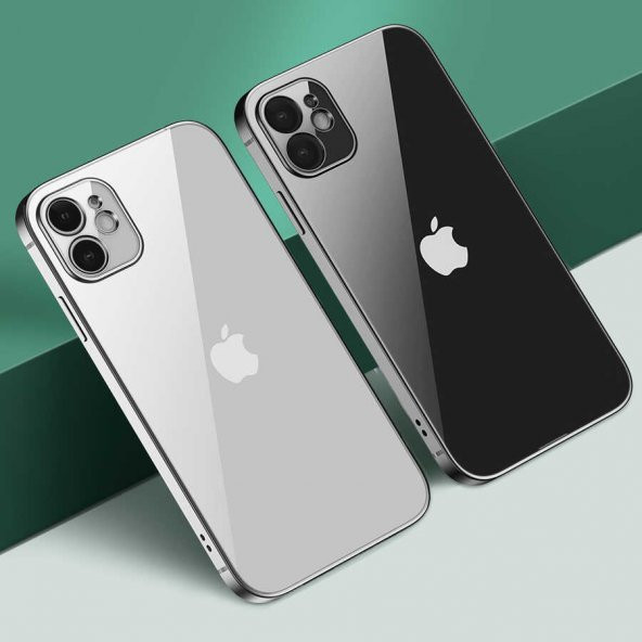 iPhone 12 Pro Max Kılıf Gbox Matte Electroplated Silikon - Resim 4