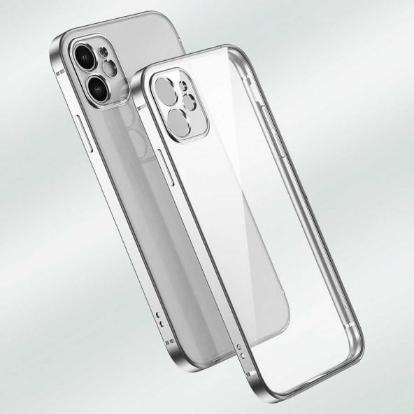 iPhone 12 Pro Max Kılıf Gbox Matte Electroplated Silikon - Resim 9