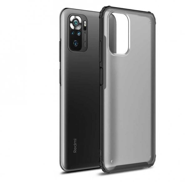 Ceponya Xiaomi Redmi Note 10 Kılıf Kamera Çıkıntılı Airbag Tasarım Sert Silikon ürün görseli 1