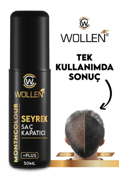 Wollen 50 ml Seyrek Saç Kapatıcı Dolgunlaştırıcı Sıvı Krem Siyah Renk ürün görseli 1