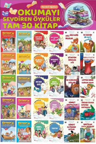 2.Sınıflar İçin Renkli Eğitici Okumayı Sevdiren Hikayeler 3 (30 Kitap) ürün görseli 1