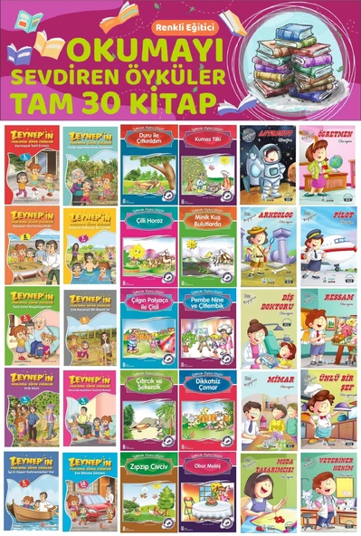 2.Sınıflar İçin Renkli Eğitici Okumayı Sevdiren Hikayeler (30 Kitap) ürün görseli 1