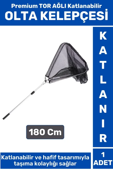 Premium Profesyonel Hobi Kıyı Av Balıkçı TOR AĞLI Katlanabilir OLTA KELEPÇESİ 180 Cm ürün görseli 1