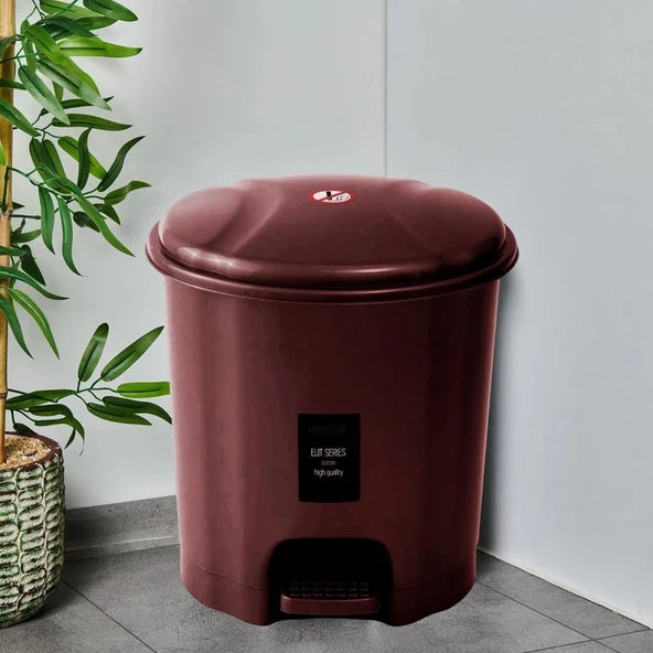 Motek Elit Pedallı Plastik Çöp Kovası İç Kovalıı 22 Lt-Mürdüm ürün görseli 1