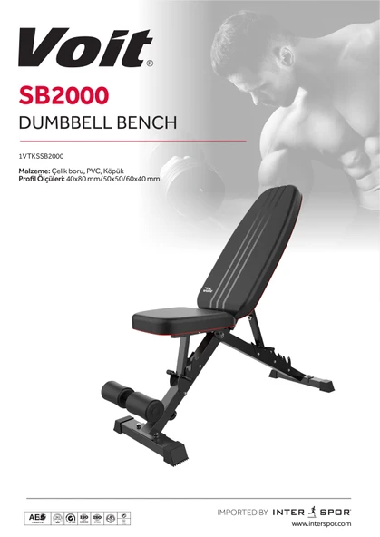 Voit SB2000 Dumbell Bench - Resim 2