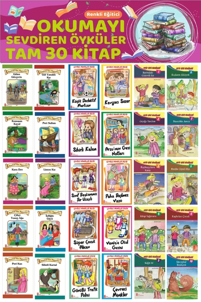 2.ve 3.Sınıflar İçin Renkli Eğitici Okumayı Sevdiren Hikayeler (30 Kitap) ürün görseli 1