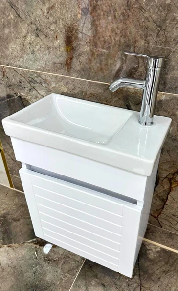 Beta Plus Beyaz Banyo Dolabı Alt Modül 45 cm - Resim 3