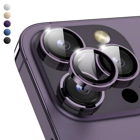 iPhone 14 Pro / iPhone 14 Pro Max Raze Metal Kamera Lens Koruyucu ürün görseli 1