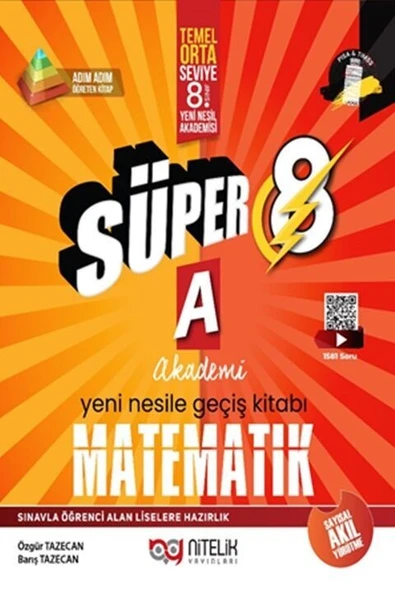 8. Sınıf Süper Matematik A Yeni Nesile Geçiş Kitabı Nitelik Yayınları ürün görseli 1