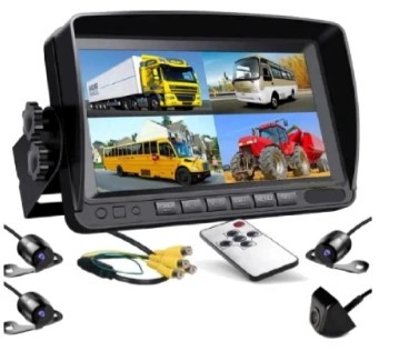 QUAD MONİTÖR AD-74 7" EKRAN 4 KAMERALI HAZIR SİSTEM 256GB HAFIZA KARTI DESTEĞİ İLE DÖNGÜSEL KAYIT ürün görseli 1
