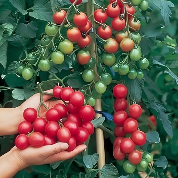 Doğal Ata Tohumu Çeri Salkım Domates Tohumu(20 tohum) ürün görseli 1