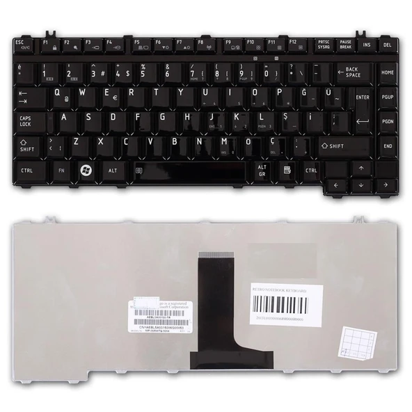 Toshiba A200-1SC A200-1SV A200-1TB Klavye (Parlak Siyah TR) ürün görseli 1
