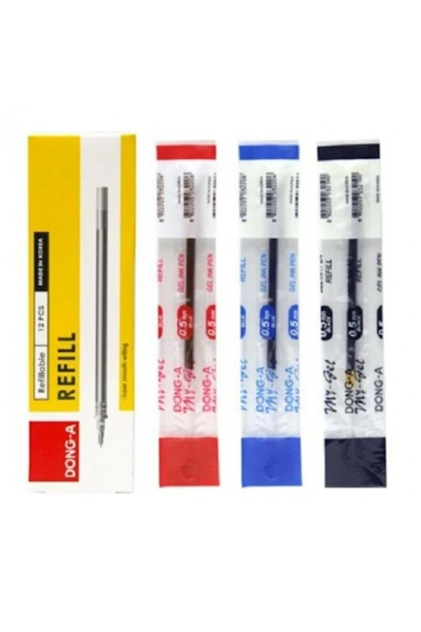 Dong-A Tükenmez Kalem Yedeği Mygel Jel 0.5 MM Siyah 211110 (12 Li Paket) ürün görseli 1