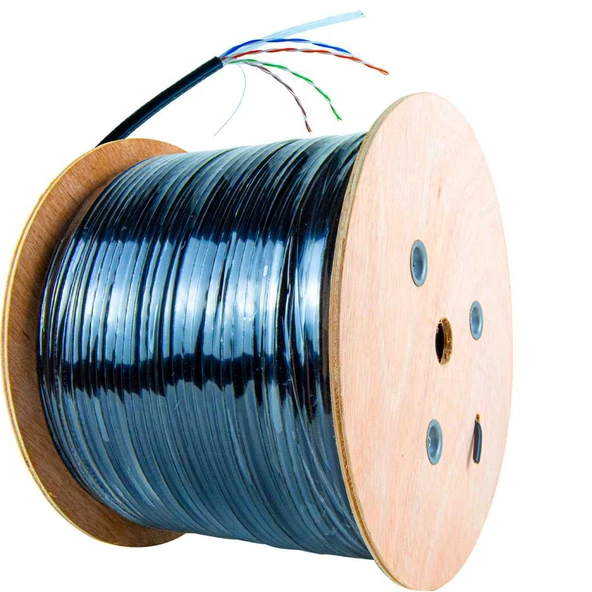 IRONSTAR IRC01 TEK CEKET SARGI 305 METRE CAT6 23 AWG OUTDOOR YERALTI KABLOSU DIŞ MEKAN ürün görseli 1