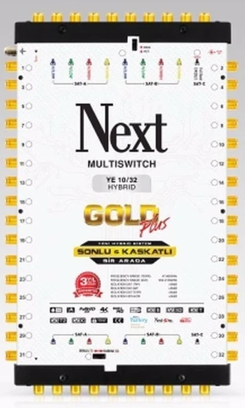 10/32 NEXT HYBRİD HEM SONLU HEM KASKATLI SANTRAL MULTİSWİTCH ADAPTÖR HEDİYE ürün görseli 1