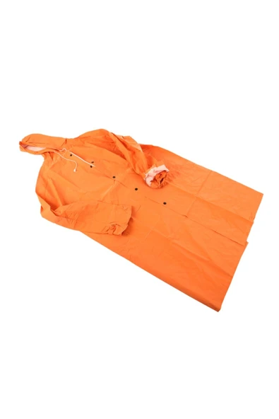 MURAT UYGUN  Unisex Turuncu Pvc Yağmurluk Pardesu ürün görseli 1