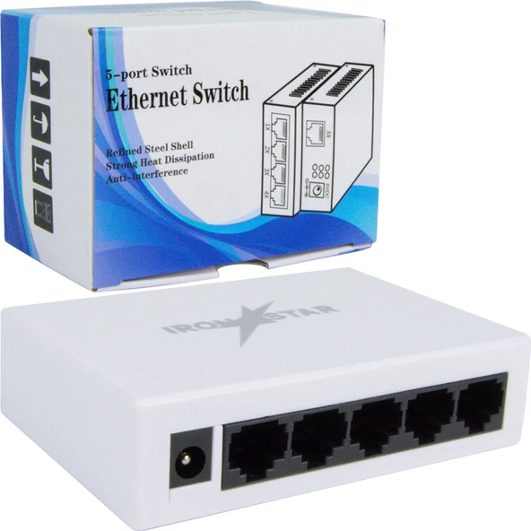 İRONSTAR IRS-G5 5 PORT 10/100/1000 GIGABİT SWITCH ürün görseli 1