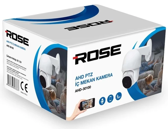 ROSE 2MP 1080P AHD-30100 360 DERECE SESLİ WİFİ PTZ İÇ MEKAN KAMERA ürün görseli 1