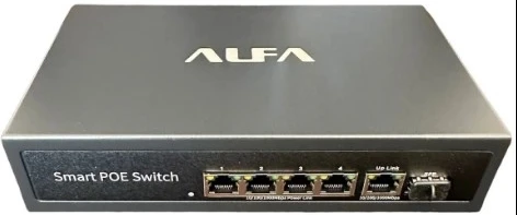 ALFA P208 4+2 10/100/1000Mbps SMART TAMAMI GİGABİT POE SWITCH ürün görseli 1