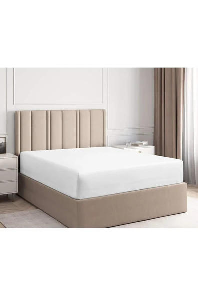 %100 Pamuk Lastikli Havlu Çarşaf Tek Kişilik 100x200 CM+25er cm köşe ve yan yükseklik) ürün görseli 1