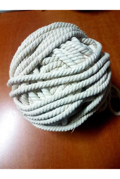 OZKARAKAYAİP  Pamuk Ip Halat Makrome Hobi 6mm 50 Metre ürün görseli 1