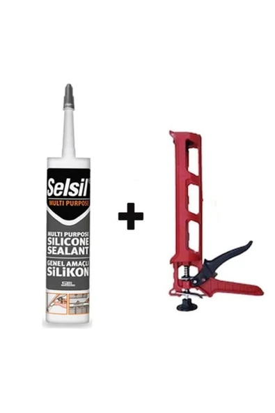 Selsil  Genel Amaçlı Şeffaf Silikon 280 Gr + Silikon Tabancası ürün görseli 1